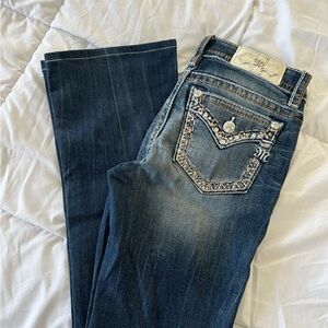 Miss Me Buckle Bootcut Jeans size 26 Blue Denim no rips